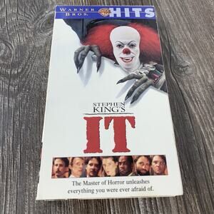 Vintage Stephen King IT VHS 1990 Horror Movie Warner Bros Pennywise 192 Minutes